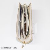 【お種銭付】【 浅草文庫 】 L字ファスナー 長財布 花菱 はなびし 柄 スリム 財布 サイフ 友禅染 浅草 文庫革 江戸小紋 送料無料 レザー 牛革 レディース ギフト プレゼント 大容量
