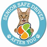 カーサイン 高齢者マーク SENIOR SAFE DRIVER サバンナ マグネット 強力 直径13cm 肉球 日本製 車 ステッカー