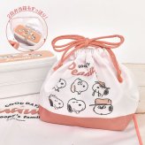 ランチ巾着 スヌーピー SNOOPY お弁当袋 ランチバッグ 巾着袋 お弁当入れ 大人 子供 女子 男子 お弁当 キャラクター かわいい おしゃれ 女の子 男の子 小学生 中学生 高校生 弁当袋 コップ袋 ランチ袋 マチ付き きんちゃく シンプル 遠足 学校 給食 幼稚園 保育園 通勤 通学