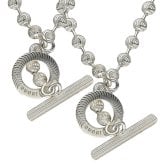 グッチ ペアネックレス 2本セット メンズ レディース シルバー925 ボールチェーン 夫婦 カップル お揃い 大人 高級感 誕生日 プレゼント 結婚記念日 ギフト GUCCI 成人 卒業 入学