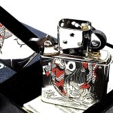 ZIPPO ライター 昇鯉 銀燻し 彫刻 渋い 和柄 御守り かっこいい ジッポ シルバー レッド ホワイト おしゃれ メンズ ギフト プレゼント