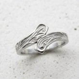 【サイズ展開7～21号】【レーザー刻印無料】ハワイアンジュエリー ペアリング リング 指輪 ステンレス ハワイアンジュエリー サージカルステンレス クロス スクロール スチール シルバーカラー メンズ レディース デザインリング ハワイアン カップル 2個セット クリスマス プレゼント