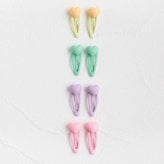 ヘアピン 通販 Rora パッチン留め 子供用 キッズ ヘアアクセサリー ヘアクリップ スリーピン 前髪クリップ パステルカラー ハートモチーフ ミニサイズ 髪飾り 髪留め 女の子 子ども ヘアアレンジ