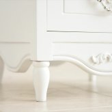 チェスト 完成品 ホワイト 引き出し 木製チェスト おしゃれ 姫系 白 タンス幅30cm 北欧 フレンチ アパルトメント スリムチェスト ヨーロピアン アンティーク 輸入家具 ロココ調