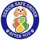カーサイン 高齢者マーク SENIOR SAFE DRIVER アメリカンコッカースパニエル ステッカー シール 直径13cm 肉球 日本製 車