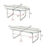 ガラステーブル センターテーブル ローテーブル リビングテーブル コーヒーテーブル つくえ 机 正方形 80×80cm 幅80cm 8mm 強化ガラス メッキ スチール脚 アジャスター付き 組立式 シンプル モダン スタイリッシュ 北欧 新生活 家具