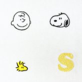 スヌーピー ミニタオル アイコン(S) イニシャル アイボリー ハンカチ SNOOPY