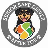 カーサイン 高齢者マーク SENIOR SAFE DRIVER ロットワイラー マグネット 強力 直径13cm 肉球 日本製 車 ステッカー