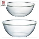 ハリオ 耐熱ガラス製浅型ボウル 2個セット ガラスボウル キッチン用品 調理器具 製菓器具【北海道・沖縄県・離島 配送不可】