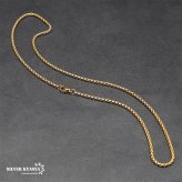 ステンレス ベネチアンチェーンネックレス ゴールド 金 18K GP ボックスチェーンネックレス 幅5タイプ 切れにくい 錆びにくい 金属アレルギー対応