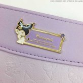 サンリオ クロミ Lファスナー財布 レディース ミニ財布 コンパクト財布 合成皮革 型押し メタルプレート カラーストーン かわいい おしゃれ キャラクター グッズ サンリオ正規ライセンス品
