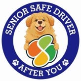 カーサイン 高齢者マーク SENIOR SAFE DRIVER チベタンマスティフ ステッカー シール 直径13cm 肉球 日本製 車