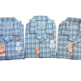メンズ あったか パジャマ 紳士 前開き テーラー 総パイピング 仕上げ ズボン 前開きあり ゴム取り換え口付き【格子柄】 【冬物】 ブルー・サックス・グレー S・M・L・LL 裏 綿100％ 綿80％ ポリエステル 20% キルト素材 ルームウェア ナイトウェア 【日本製】