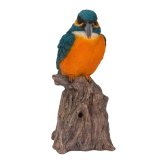 置物 鳥 カワセミ 高さ14.5cm woobia ウービア 野鳥 リアル おしゃれ 玄関 インテリア オブジェ ガーデン 北欧 ナチュラル 翡翠 動物 アニマル 癒し 小鳥 鳥好き 出窓 棚 青い鳥 玄関飾り プレゼント ギフト バードウォッチング