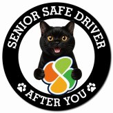 カーサイン 高齢者マーク SENIOR SAFE DRIVER ボンベイ マグネット 強力 直径13cm 肉球 日本製 車 ステッカー