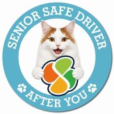カーサイン 高齢者マーク SENIOR SAFE DRIVER ターキッシュバン マグネット 強力 直径13cm 肉球 日本製 車 ステッカー