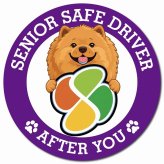 カーサイン 高齢者マーク SENIOR SAFE DRIVER チャウチャウ マグネット 強力 直径13cm 肉球 日本製 車 ステッカー