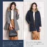 リバーシブル ダウンコート ラクーン ファー付き レディース 冬 M/L/2L 大きいサイズ 上品 高級感 母 女性 30代 40代 50代 60代 ミセス ギフト プレゼント 6F (02000195r)