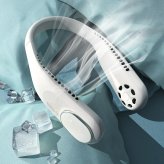 首掛け扇風機 ネックファン F60 羽なし 静音 軽量 280g USB充電式 4000mAh 大容量 4?16時間連続使用 角度調整 携帯扇風機 ネッククーラー 熱中症対策 暑さ対策 アウトドア スポーツ観戦 父の日 ギフト ホワイト