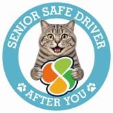 カーサイン 高齢者マーク SENIOR SAFE DRIVER マンクス ステッカー シール 直径13cm 肉球 日本製 車