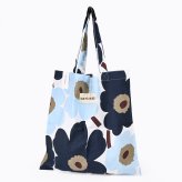マリメッコ marimekko トートバッグ ピエ二 ウニッコ ブルーベリー ホワイト コールドブルー 76025 076025 145 北欧雑貨 北欧デザイン 送別会 誕生日 お中元 結婚祝い 結婚式 高級 父の日 母の日【スペシャルラッピング660円(別売り)】 ホワイトデー ネコポス