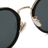 マックスマーラ Max Mara サングラス ノーズパッド UVカット アイウェア ボストン ウェリントン MM0147-K/S 01A 54 メンズ レディース ユニセックス ブラック+グレー 海外正規品