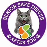 カーサイン 高齢者マーク SENIOR SAFE DRIVER ネベロング マグネット 強力 直径13cm 肉球 日本製 車 ステッカー