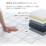 ボンネルコイルマットレス【Bonjia-ボンジーア-】セミシングルサイズ 高反発 高弾性 通気性 高通気 高品質 厚み15cm 耐久性 硬め ヘム加工 ノンホルムアルデヒド 寝具 敷きマット 寝具マット マットレス寝具 寝具用品 寝室用品 インテリア