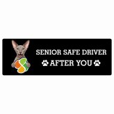 カーサイン 高齢者マーク SENIOR SAFE DRIVER ピーターボールド ステッカー シール 長方形 20x6.7cm 肉球 日本製 車