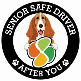 カーサイン 高齢者マーク SENIOR SAFE DRIVER バセットハウンド ステッカー シール 直径13cm 肉球 日本製 車