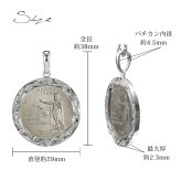 ハワイアンジュエリー ネックレス シルバー ネックレス 刻印 無料 誕生石入れ可 アメリカ 50州 25セント 記念硬貨 クォーターコイン プルーフ銀貨 ロジウム メダル シルバー925 チェーン ギフトBOX SP319 プレゼント ハロウィン 【品番：CG-SP306N】
