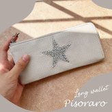 きらきら 薄型長財布 軽量 軽い ピソラロ Pisoraro スタージュエリー 長財布 きれいめ きれい 軽い 軽量 とっても軽い おしゃれ プレゼント ギフト 贈り物 L字 ラウンド 星 星好き ビジュー ロング ロングウォレット シンプル プチプラ ファスナー カード 使いやすい