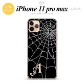 iPhone11ProMax iPhone11pro max スマホケース ソフトケース 蜘蛛 巣 A 白 +アルファベット メンズ レディース nk-i11pm-tp931i