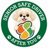 カーサイン 高齢者マーク SENIOR SAFE DRIVER ペキプー ステッカー シール 直径13cm 肉球 日本製 車