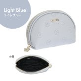 【公式】MARY QUANT マリークヮント シンプルエンボスデイジーラウンドポーチ & ステーションビジューネックレス & ステーションビジューブレスレット セット