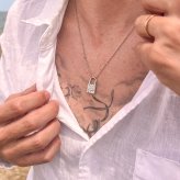 ハワイアンジュエリー ネックレス レディース メンズ ステンレス パドロック スクロール 波 南京錠 金属アレルギー対応 チェーン付き ペンダント サージカルステンレス つけっぱなしOK プレゼント 女性 男性 男女兼用 記念日 誕生日 プレゼント ペア ギフト