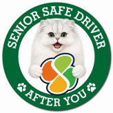 カーサイン 高齢者マーク SENIOR SAFE DRIVER チンチラ マグネット 強力 直径13cm 肉球 日本製 車 ステッカー