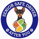 カーサイン 高齢者マーク SENIOR SAFE DRIVER ミニチュアピンシャー ステッカー シール 直径13cm 肉球 日本製 車