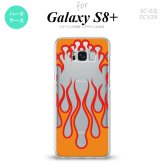 【SC03J】【スマホケース/スマホカバー】【ギャラクシーS8+】SC03J スマホケース Galaxy S8+ SC-03J カバー ギャラクシーS8+ ファイヤー 抜き×赤 nk-sc03j-1314【メール便送料無料】