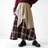 ロングスカート 柄 スカート 通販 Aライン フレアスカート フレア マキシスカート 大人可愛い ウエストゴム レディース レイヤード風 ロング丈 レトロ カジュアル おしゃれ 春 秋 ナチュラル レディースファッション ガーリー