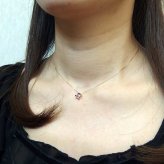 ネックレス レディース ダイヤモンド 0.1ct K18 イエローゴールド ダンシングストーン 揺れるダイヤ ハート モチーフ ペンダント 鑑別書付き 天然石 18金 ジュエリー アクセサリー