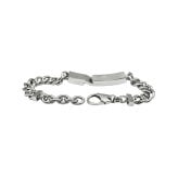 DIESEL ディーゼル DX0966040 メンズ ブレスレット アクセサリー シルバー ロゴプレート プレゼント【海外正規品】送料無料