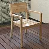 ダイニング家具 ダイニングチェア 肘付き アームチェア チーク無垢材 木製 無塗装 アウトドア インドア 屋外 室内アジアン家具 モダン リビング エスニック アジアン テイスト 家具 バリ 1脚