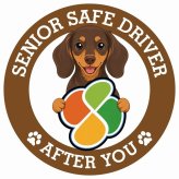 カーサイン 高齢者マーク SENIOR SAFE DRIVER ミニチュアダックスフンド ステッカー シール 直径13cm 肉球 日本製 車