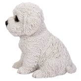 置物 woobia ウービア 犬 ビション お座りビションフリーゼ 白 幅18.5cm ふわふわ 白い犬 リアル 本物そっくり イギリス生まれ 職人手彩色 縁起物 戌年 玄関 インテリア 新築祝い 引っ越し祝い 開店祝い 出産祝い 誕生日 お祝い ギフト プレゼント 犬好き ビションフリーゼ好き