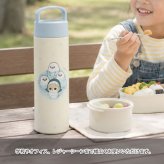 もふさんど ハンドル付きステンレスボトル 500ml 送料無料 真空二重構造 保温 保冷 水筒 ステンレスボトル ネコ ねこ 持ち運び OK 直飲み