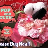 スヌーピー プリザーブドフラワー入り フラワーギフト ピンク系 ピンクバラ入り 誕生日 退職祝い 送別祝い 結婚祝い お祝い 女性 プレゼント 記念日 ケース付き ラッピング付き