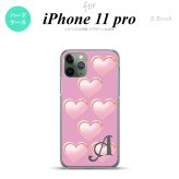 iPhone11Pro iPhone11 Pro スマホケース ハードケース ハート C ピンク +アルファベット メンズ レディース nk-i11p-174i
