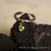 フープピアス用 天然石 誕生石 チャーム 3mm 4mm ガーネット アメジスト ペリドット シトリン ブルートパーズ 付け替え イメチェン おしゃれ かわいい