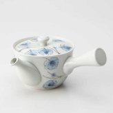 急須 広口 松葉 和食器 陶器 磁器 おしゃれ モダン 日本製風 手描き デザイン ティーポット 茶器 煎茶 緑茶 ほうじ茶 茶こし付き 食洗機対応 電子レンジ対応 和風 ギフト プレゼント 贈り物